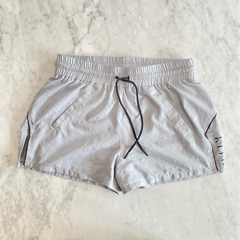Kith silver logo shorts